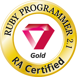 Ruby Certified Ruby Examination Gold 2.1